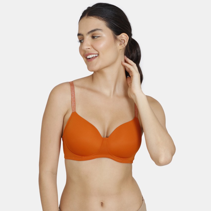 Buy Zivame Orange Half Coverage T-Shirt Bra for Women's Online