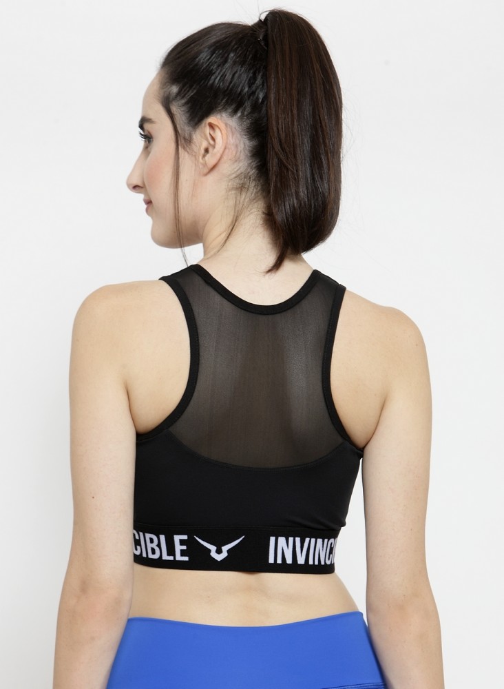 Invincible Women's Mesh Back Sports Bra Women Sports Non Padded Bra - Buy Invincible  Women's Mesh Back Sports Bra Women Sports Non Padded Bra Online at Best  Prices in India