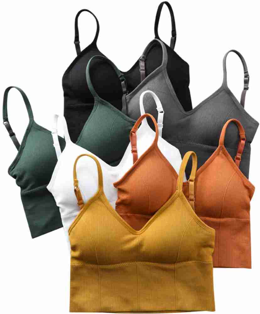 Buy ANGOOL Sports Bras Women Padded Seamless Yoga Bra Wireless Adjustable  Straps Longline Running Gym Training Bra Online at desertcartSeychelles