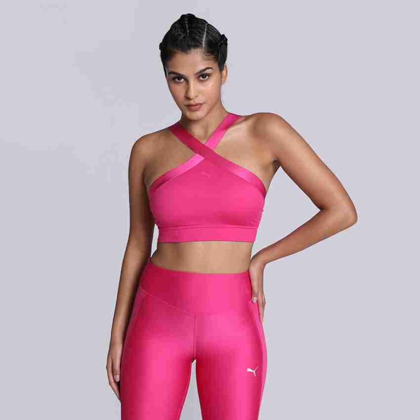 Women's Sculpt High Support Embossed Sports Bra - All In Motion™ Pink S :  Target