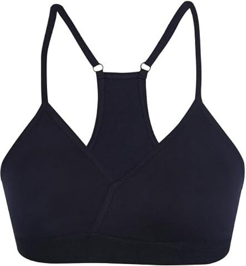 Dchica V-Neck Padded Everyday Bra with Removable Cups & Adjustable