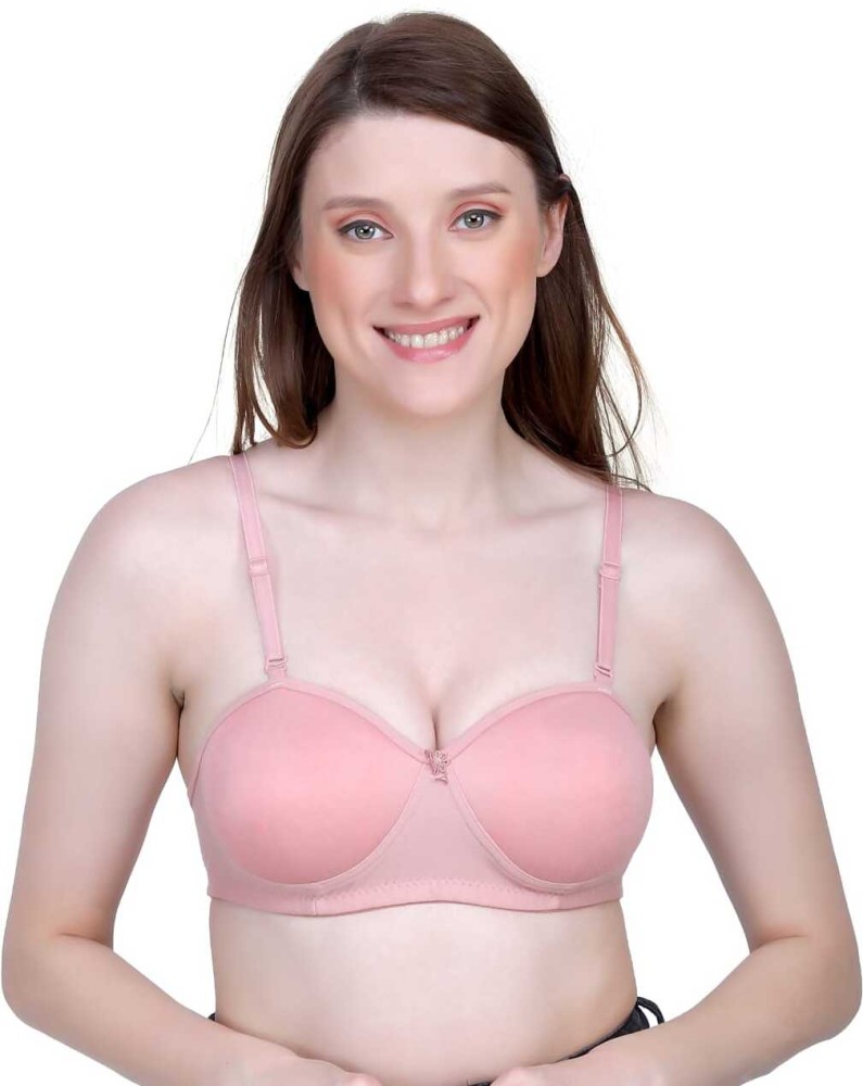Buy online Pink Solid Push Up Bra from lingerie for Women by