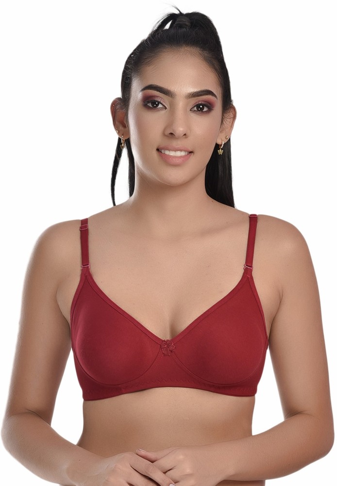 Buy INKURV Cotton Lightly Padded T-Shirt Bra for Women with Detachable  Straps, 3/4th Coverage, Combo of (2)