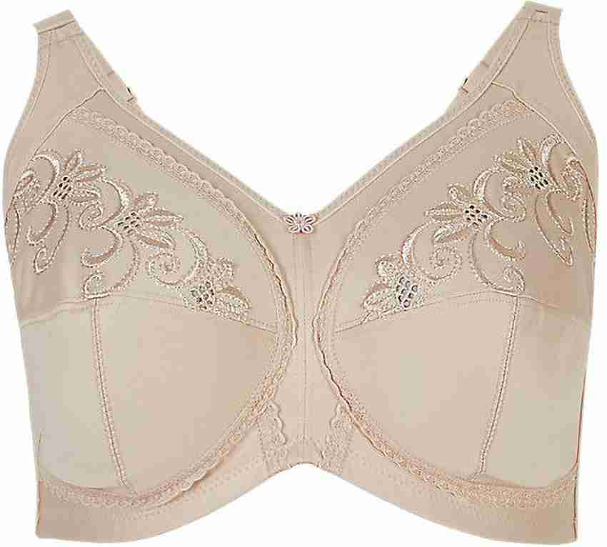 MARKS & SPENCER Total Support Embroidered Full Cup Bra C-H T338020OPALINE ( 40C) Women Everyday Non Padded Bra - Buy MARKS & SPENCER Total Support  Embroidered Full Cup Bra C-H T338020OPALINE (40C) Women