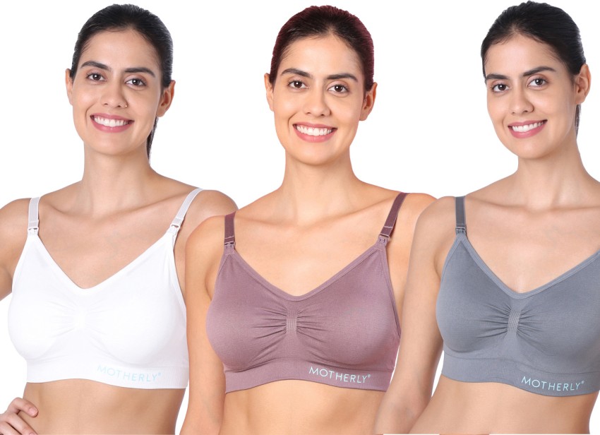 Buy motherly Nylon Maternity Bra Padded Breastfeeding Nursing Bras