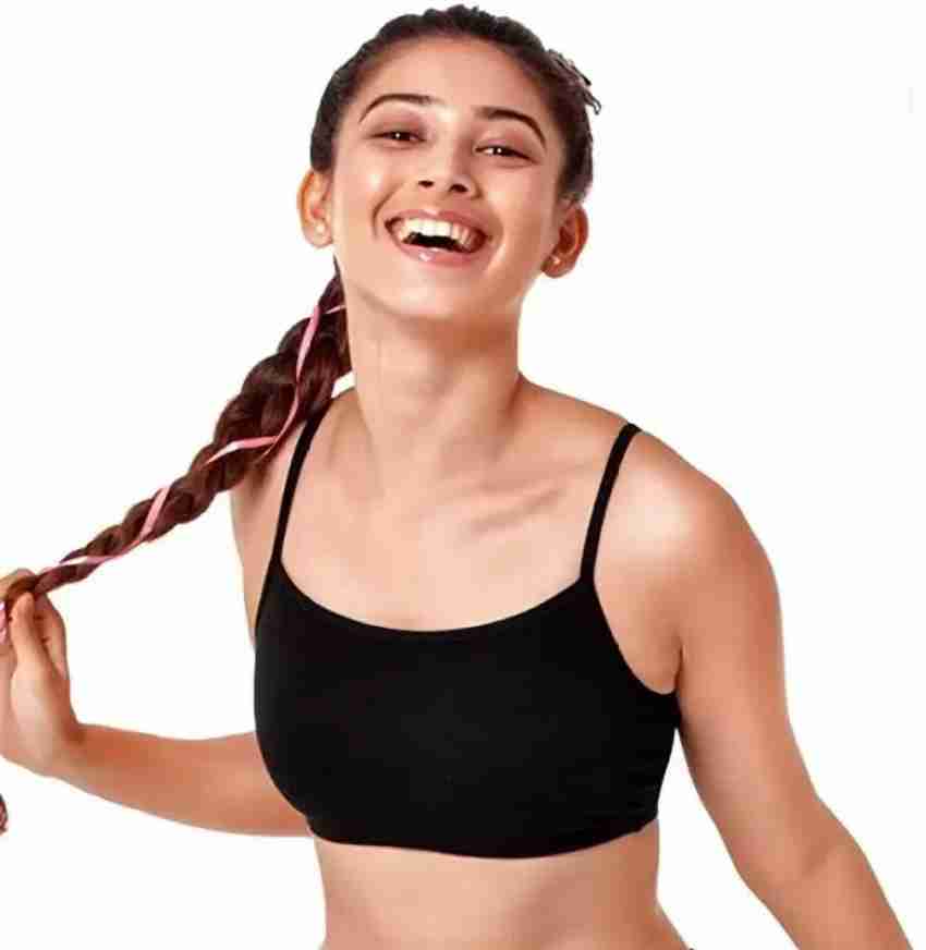 Cotton Plain Ladies Black Sport Bra, For Daily Wear, Size: 32-40 at Rs  60/piece in Chitradurga