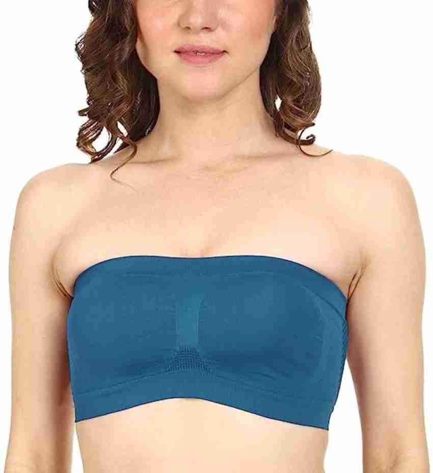 Cotton Blend Bandeau Pack of 3 Women Maternity Bra (Multicolor) at