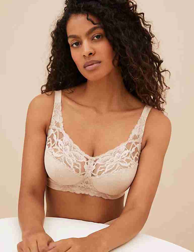 Marks & Spencer Women's 2 Pack Non-Wired First Bra, 34,B, Almond