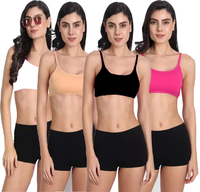 PACK OF 5 sports bra gym bra non padded full coverage combo Kombo commbo  (multicolor) Sports