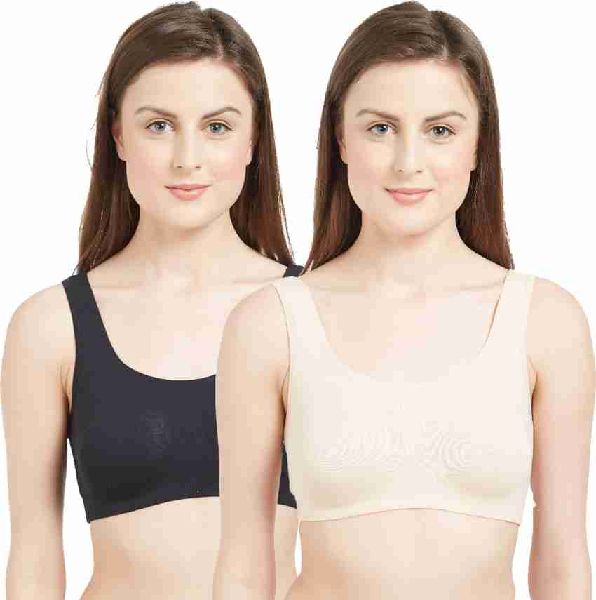 SOIE Non-Wired Non Padded Full Coverage Low Impact Sports Bra