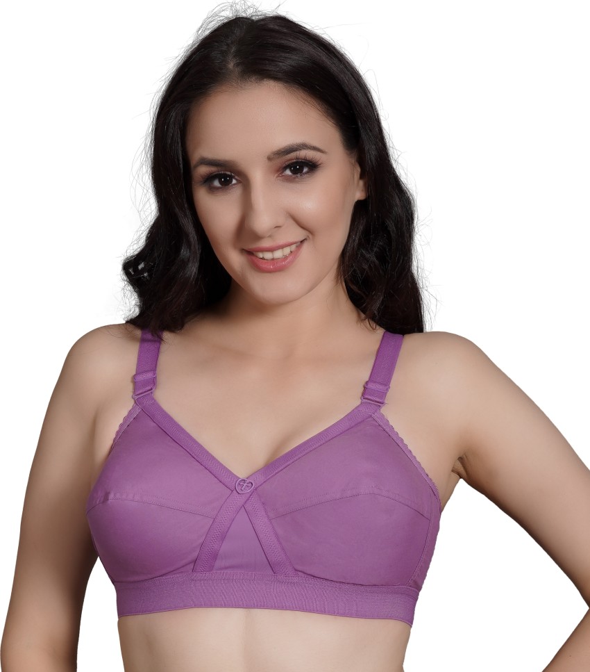 Buy Women's Zivame Purple Plain Full Coverage Minimiser Bra with