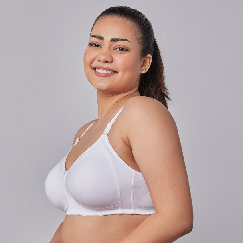 maashie M5504 Non Wired Seamless Padded Bra, White 36D