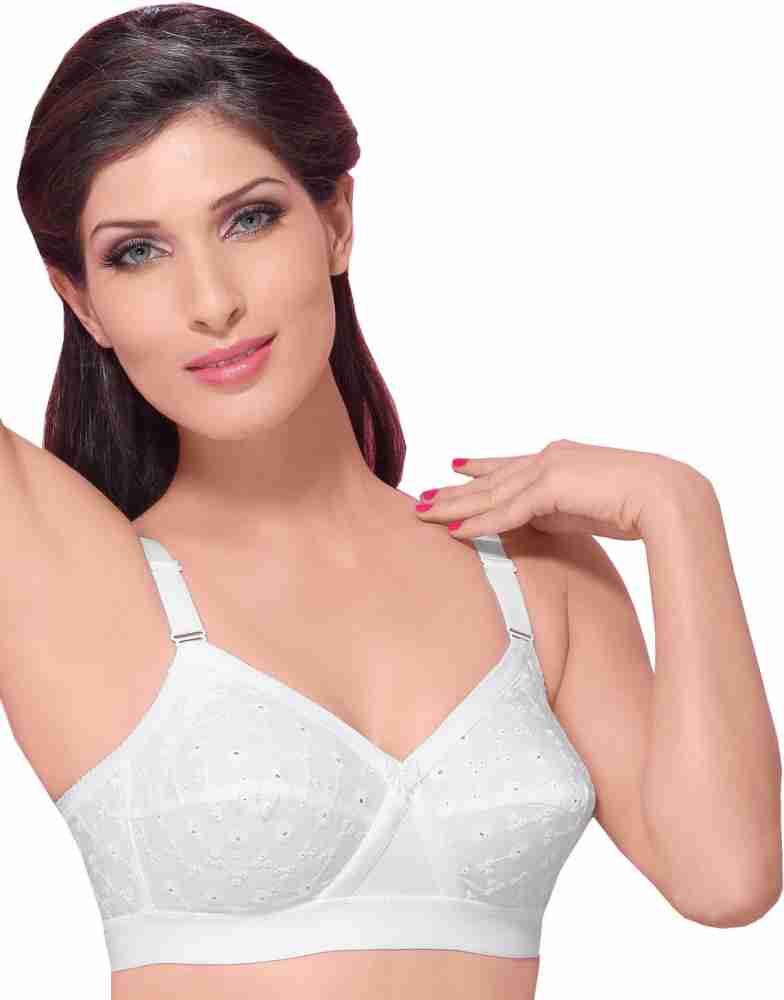 Trylo Krutika Chiken Women Full Coverage Bra - Buy White Trylo Krutika  Chiken Women Full Coverage Bra Online at Best Prices in India