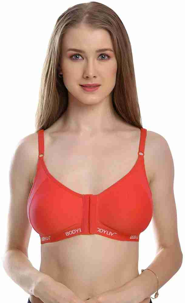 RKVILLA Cotton Front Open Non Padded Non Wired Full Coverage