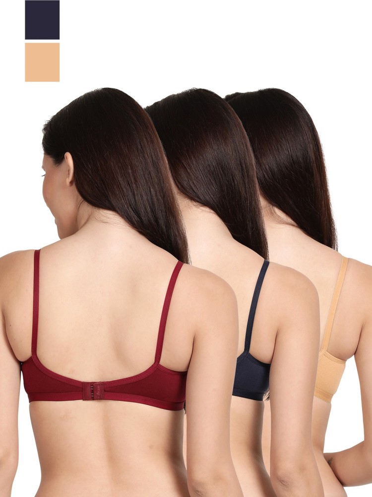 shyaway Non Padded Seamed Casual Bra-Multicolor(Pack of 3) Women T-Shirt  Non Padded Bra - Buy shyaway Non Padded Seamed Casual Bra-Multicolor(Pack  of 3) Women T-Shirt Non Padded Bra Online at Best Prices