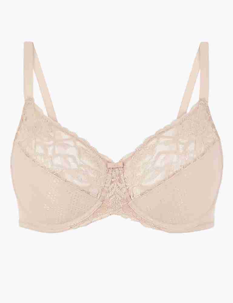 MARKS & SPENCER Wild Blooms Minimiser Full Cup C-H T335912BLACK (36E) Women  Everyday Non Padded Bra - Buy MARKS & SPENCER Wild Blooms Minimiser Full Cup  C-H T335912BLACK (36E) Women Everyday Non