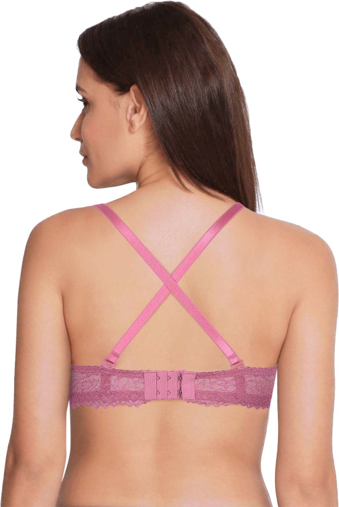 Buy Susie by SHYAWAY Women's Full Coverage Underwired Lace Padded Bra-  Pink-(32B) at