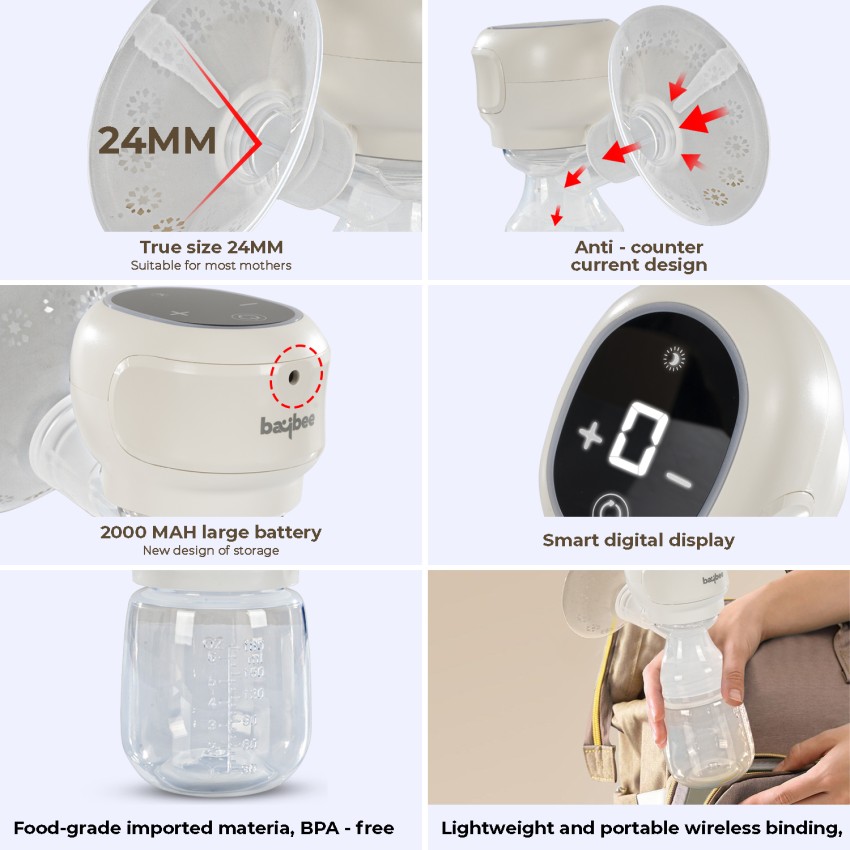 Baybee Wearable Electric Breast Pump for Feeding Mothers, Automatic Br –  Baybee India