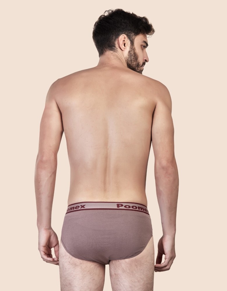 Buy Poomex Men's Cotton Briefs (Pack of 2) (118 _80_Color May Vary_80 cm)  at
