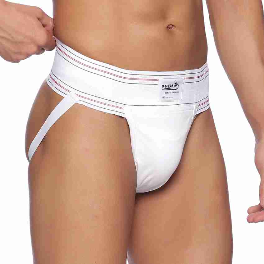 Omtex Men's Athletic Wolf Jockstraps Supporter Pack of 2 (Black) Size - XS