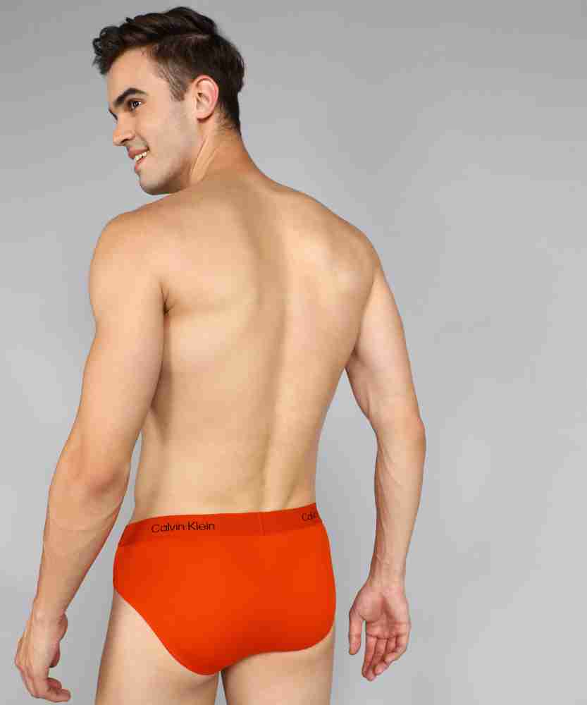 Orange calvin klein store men's underwear