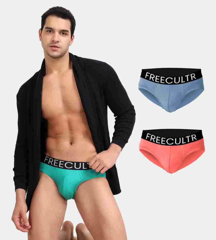 FREECULTR Men Organic Cotton Briefs, Ultrasoft Waistband, Premium