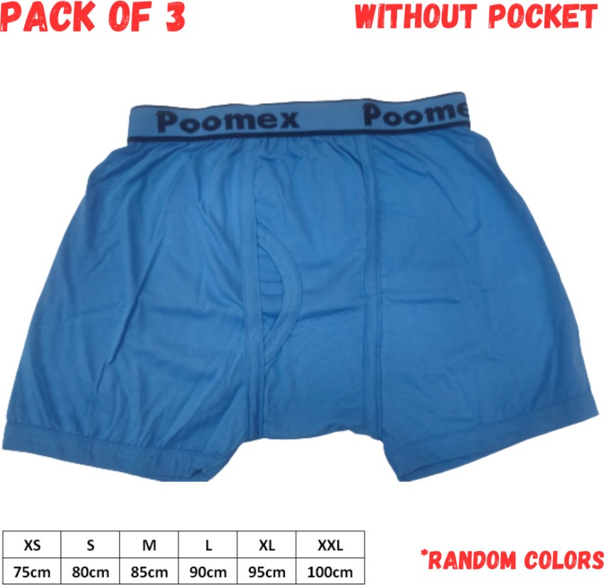 Poomex Men's Cotton Comfort Trunk (2s Pack)