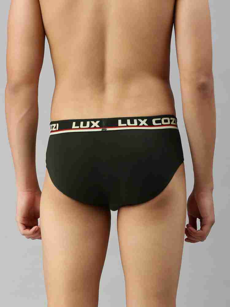 Buy Lux Cozi Bigshot Men's Multicolour Solid Cotton Pack of 3