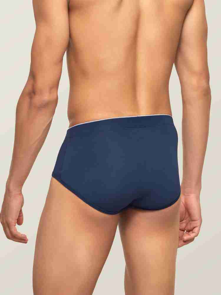 XYXX Men's Underwear Uno IntelliSoft Antimicrobial Micro Modal Trunk Pack  of 2 (Dress Blue ; Heather Grey;