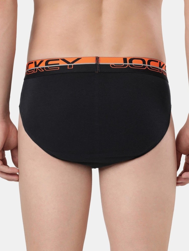 Jockey Men's Cotton Pop Colour Modrrn Brief FP02-0105-GRYML/M: Buy