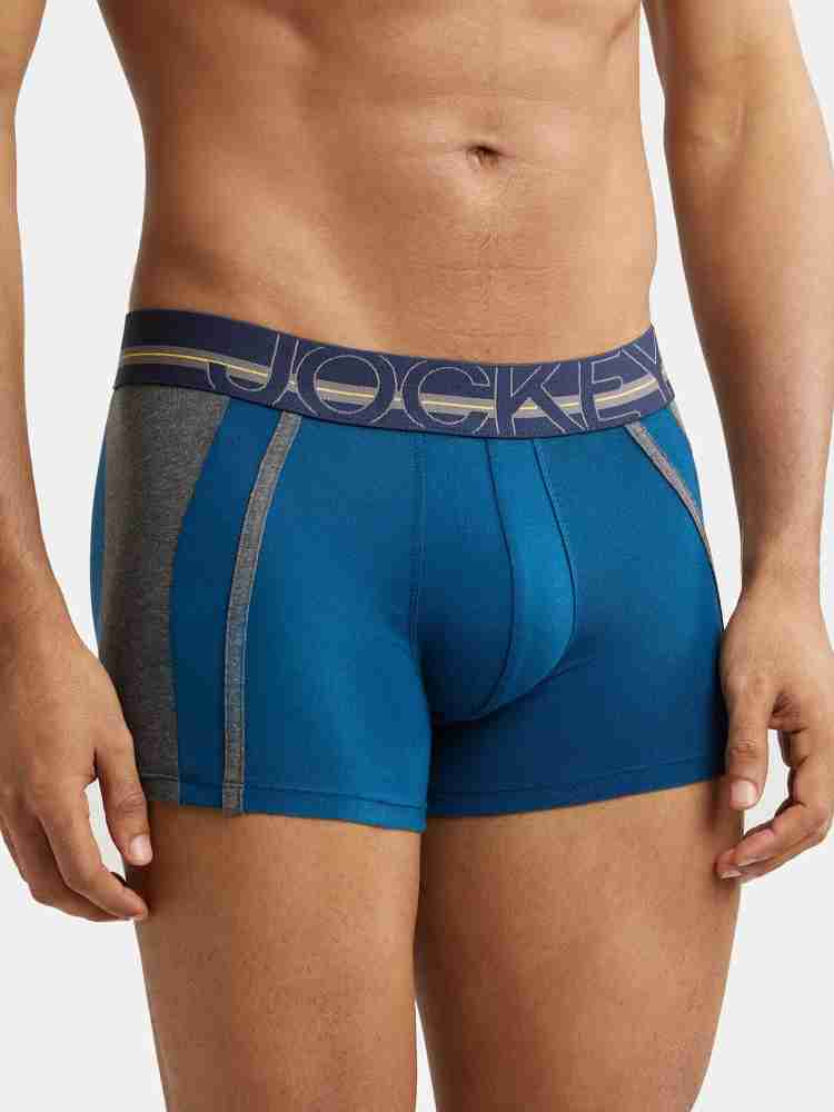 Jockey US21 Men's Super Combed Cotton Elastane Stretch Solid Trunk with  Ultrasoft Waistband