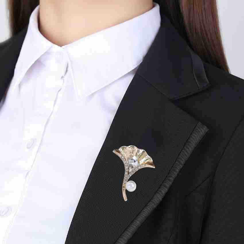 Adorn Pearl Rhinestone Brooch Pin For Women Coats Muffler Jackets Gold Brooch Price in India Buy Adorn Pearl Rhinestone Brooch Pin For Women Coats Muffler Jackets Gold Brooch online at Flipkart