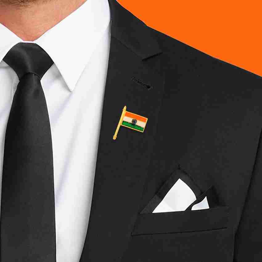 Indian flag shirt shop pin