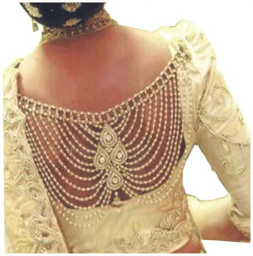 Weldecor Designer White Color Gold Plated Saree Sari Pearl Blouse Back Brooch White Brooch Price in India Buy Weldecor Designer White Color Gold Plated Saree Sari Pearl Blouse Back Brooch White