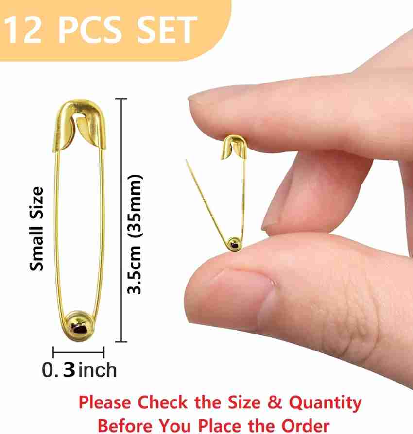 Buy THANU'S CRAFT Premium Gold plated Big Saree Safety Pin Nappy Lock Pin  for Clothes Online at Best Prices in India - JioMart.