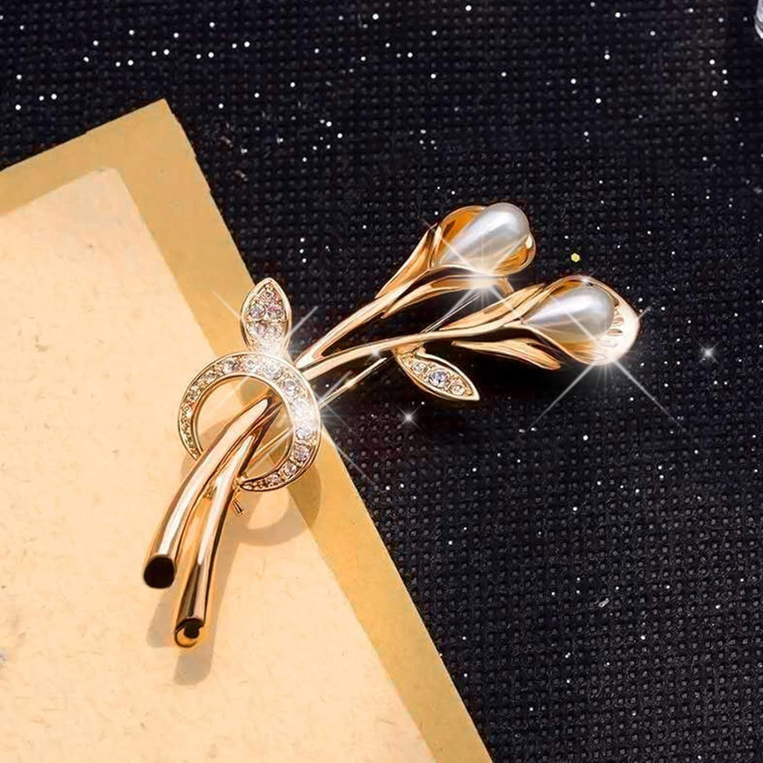 ADF combo rose gold flower Brooch Pin for men and women. Pack of 2 Brooch Price in India Buy ADF combo rose gold flower Brooch Pin for men and women. Pack of 2