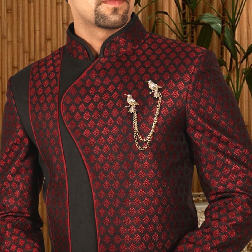 TIED RIBBONS Designer Men s Birds Brooch for Blazer Kurta Coat