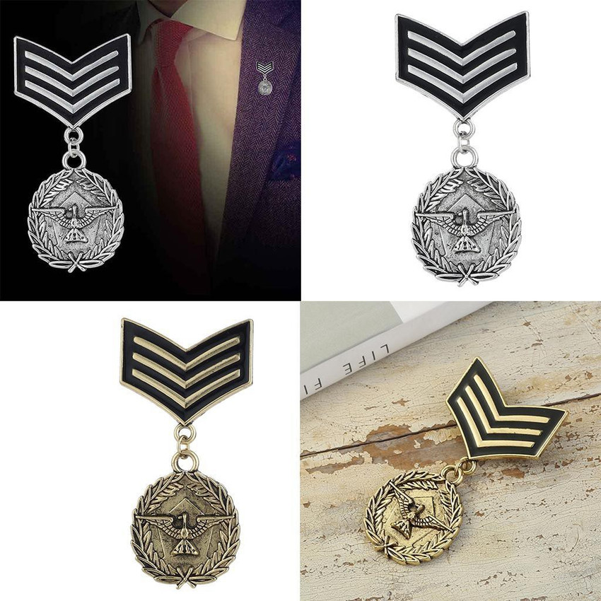 BNF Men Medal Military Army Uniform Style Brooch Pin Jewelry