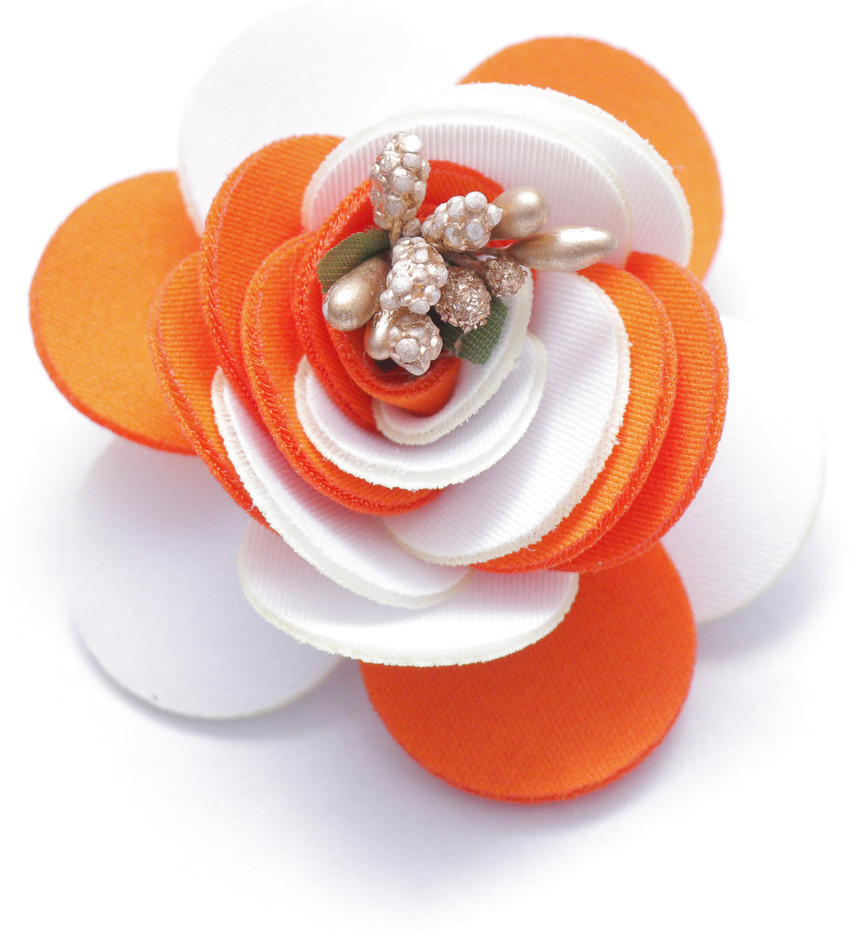 NAVMAV Rose Flower Suit Saree Sari Pin Brooch Hijab Handcrafted