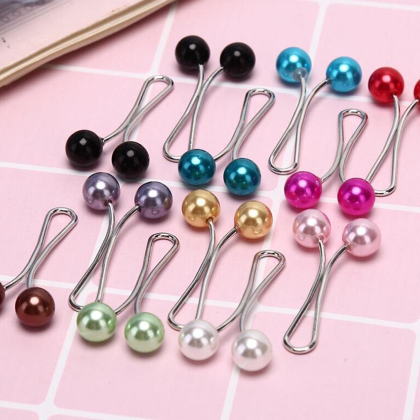 Pearl T-Shirt Clips Trendy scarf pins and clips 7 PCS scarf ring Lady  Clothing