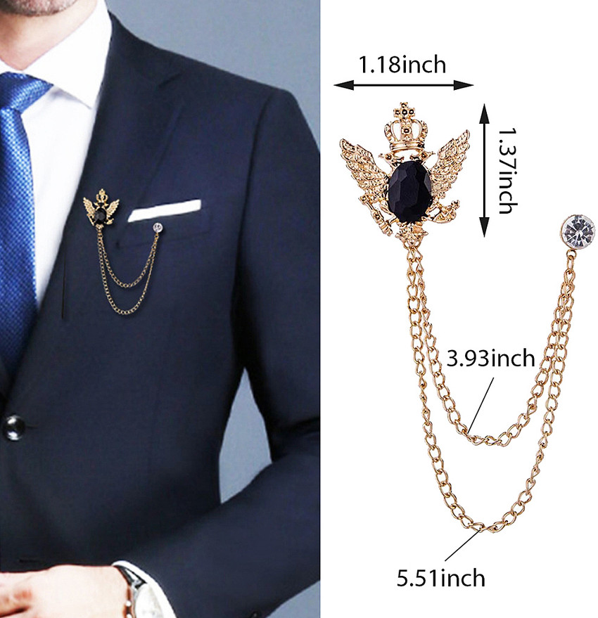 Tuxedo brooch top