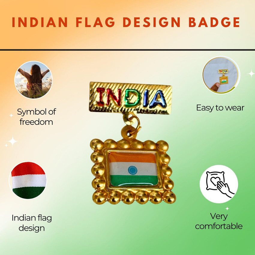 salvusappsolutions Indian Flag Lapel Pin Brooch for T Shirt Saree and Coat Multicolour Set of 3 Brooch Price in India Buy salvusappsolutions Indian Flag Lapel Pin Brooch for T Shirt Saree and