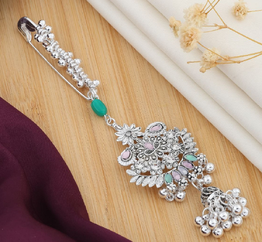 Rohit Fashion Trending New Silver Saree Pin Brooch For Womens Wear Brooch Price in India Buy Rohit Fashion Trending New Silver Saree Pin Brooch For Womens Wear Brooch online at Flipkart