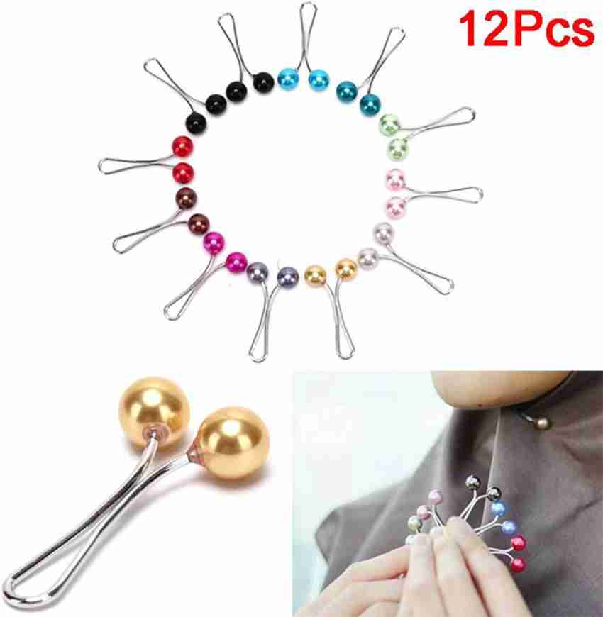 Ghelonadi Safety Pin Muslim Hijab Scarf Pin Brooch Straight Head Pin  Multicolor Pack of 12 Brooch Price in India - Buy Ghelonadi Safety Pin  Muslim Hijab Scarf Pin Brooch Straight Head Pin