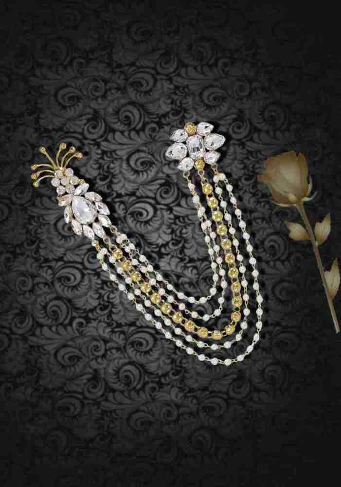 Weldecor Floral Patteren Gold Plated Saree Brooch for Women Girls Brooch Price in India Buy Weldecor Floral Patteren Gold Plated Saree Brooch for Women Girls Brooch online at Flipkart