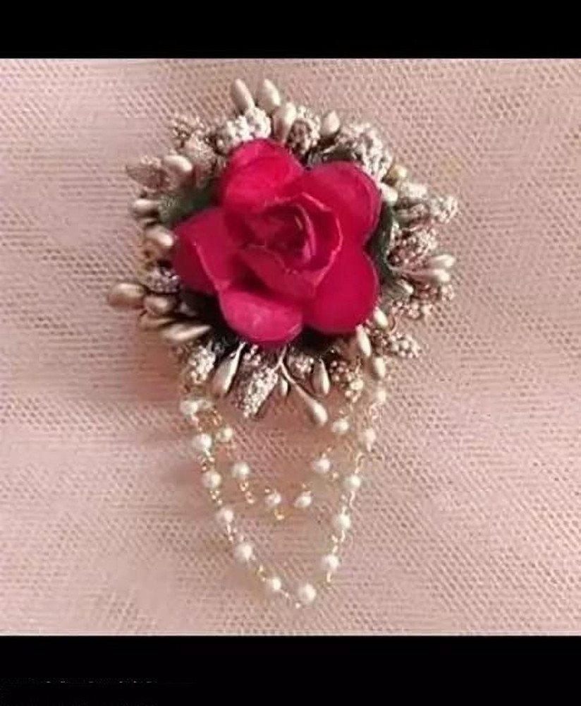 TheDivaDecor 12 Floral Brooch Handcrafted Brooch for Haldi