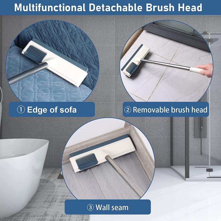 Multi-functional Bathroom Wall Brush, Long Handle Removable