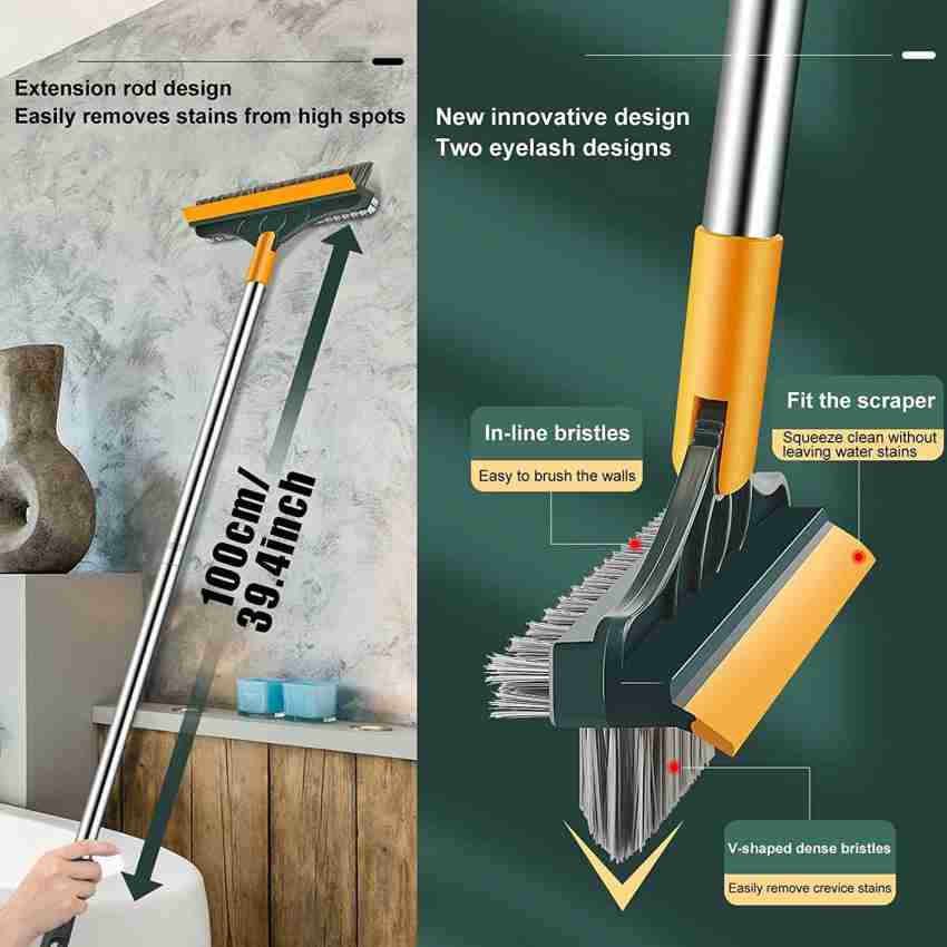 Multifunction 4 In 1 Brush Floor Seam Brush Scraping Brush Integrated  Bathroom Floor Brush Corner Crevice Toilet Cleaning Brush