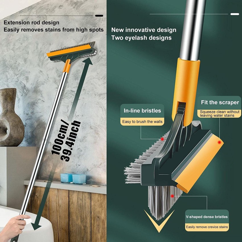 FLOBIQUE 3 in 1 Multifunctional Bathroom Cleaning Brush Microfibre Wet and  Dry Brush Price in India - Buy FLOBIQUE 3 in 1 Multifunctional Bathroom Cleaning  Brush Microfibre Wet and Dry Brush online at