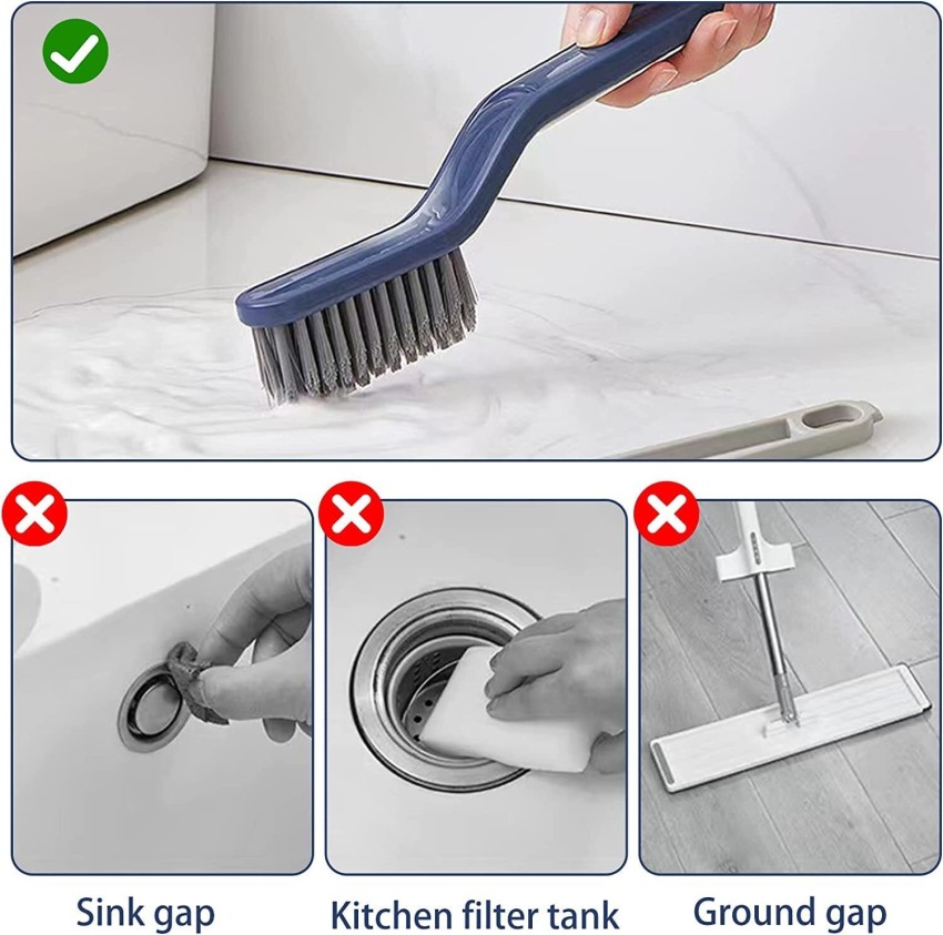 2-in-1 Multifunctional Floor Seam & Corner Gap Clean Brush for Bathroom  Kitchen